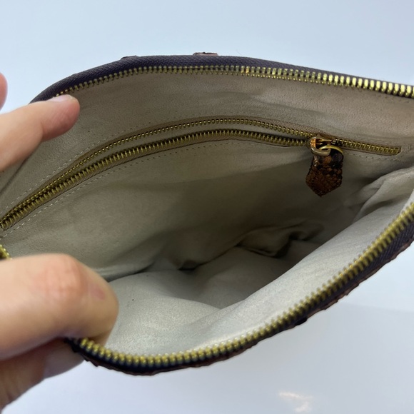 Brown Snakeskin Print Chain Strap Bag N219-35 - Picture 4 of 7